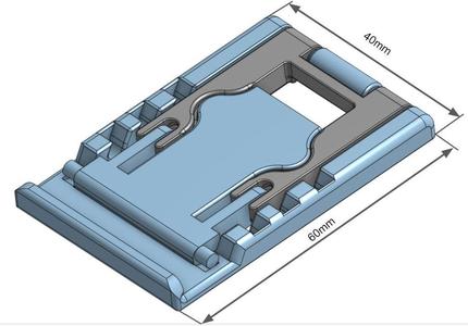 Foldable Travel phone stand (60mm X 40mm X 5.1mm)