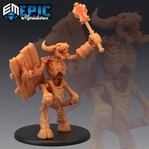 Minotaur Skeleton Mace & Shield / Undead Encounter / Skull Head Animal