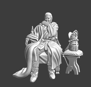 Medieval bishop at his court - field version