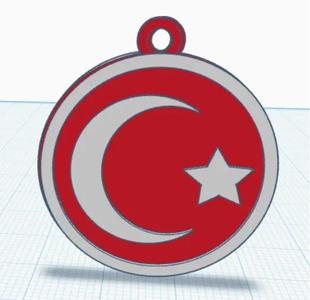 TURKISH FLAG KEYCHAIN   