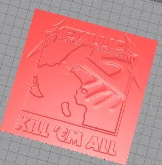 Metallica kill em all lithopane   