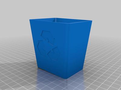 Small desk recycle bin 