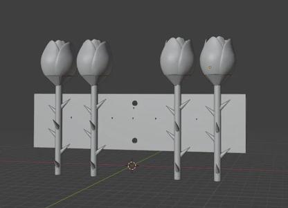 Rose Jewelry Wall Mount   