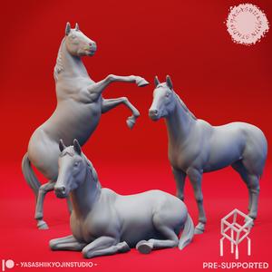 Horses and Unicorns - Tabletop Props (Pre-Supported)