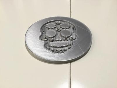 Mexican Sugar Skull drink coaster   
