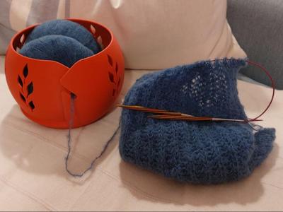 Yarn bowl with optimized flower geometry