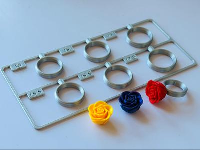 Rose Ring ( Includes ring bands in multiple sizes)