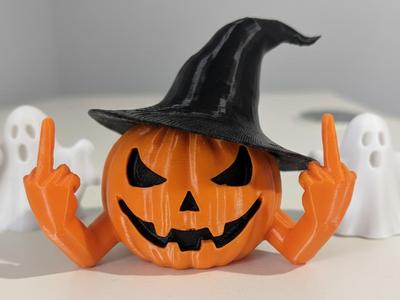 Spooky Pumpkin with Attitude