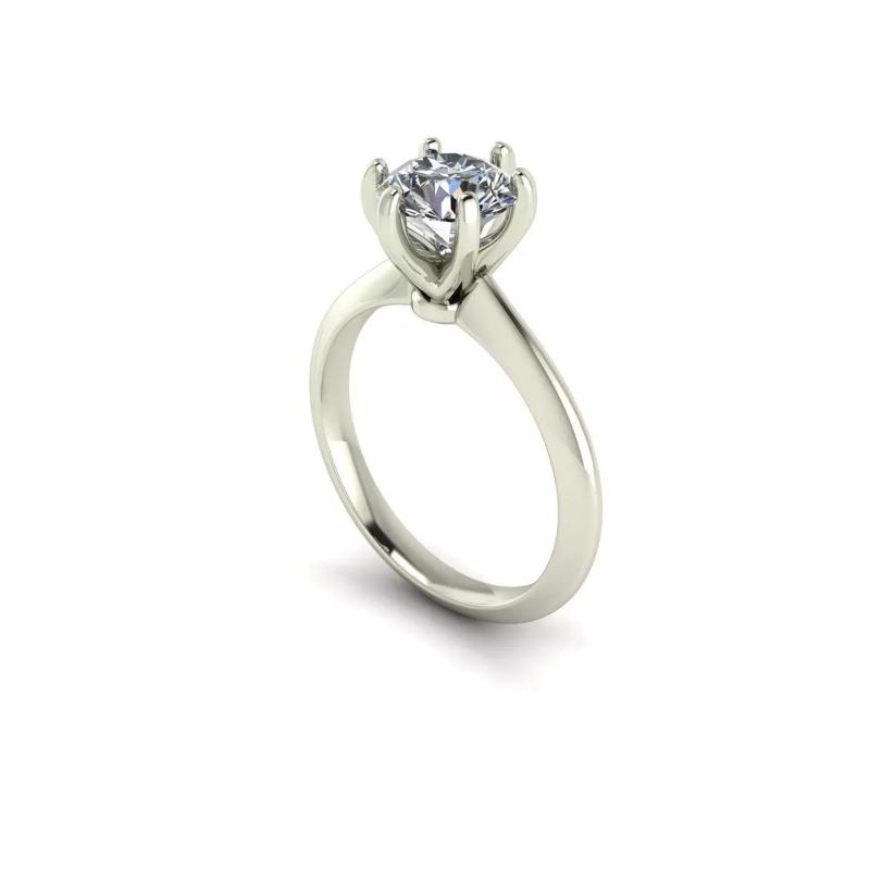 Tiffany Solitaire Woman Engagement Diamond Ring