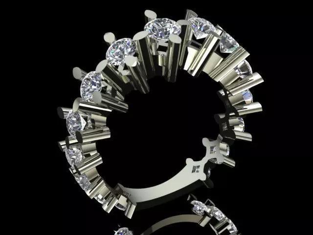 High Jewelry Luxury Full Round Diamond Ring