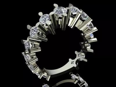 High Jewelry Luxury Full Round Diamond Ring