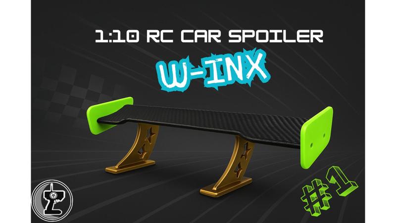 1:10 RC DRIFT CAR SPOILER W-inX - 3D Printable Ready Model