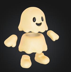👻Articulated Ghost - Halloween Print-in-Place Toy