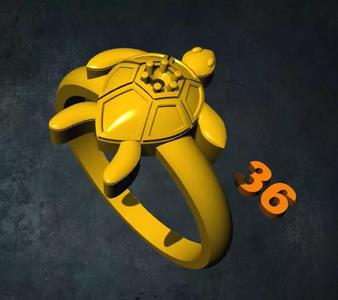 tortois turtle ring with number