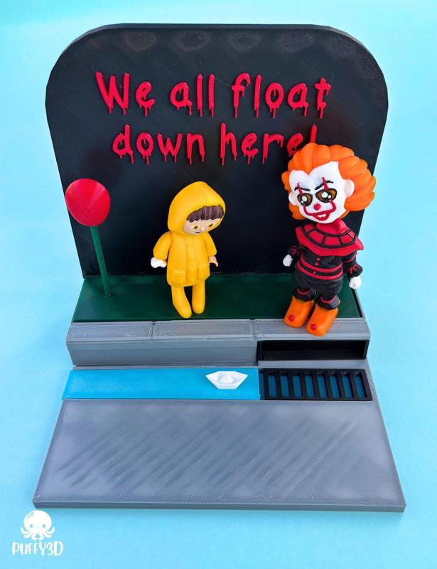 Flexi Pennywise and Georgie With Diorama set