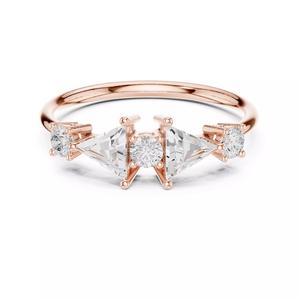 Tringle Cut Diamond Engagement Wedding Ring 3DM STL Video