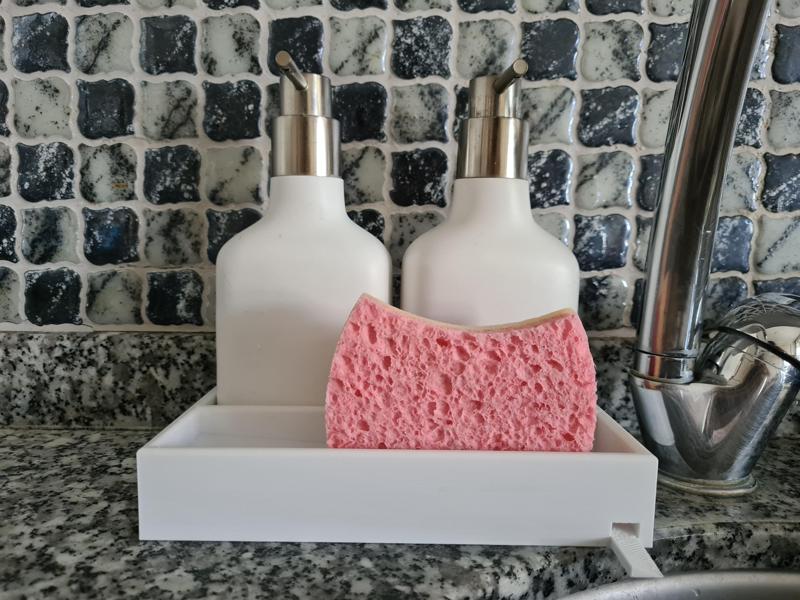 Kitchen Organizer - For Sponges, Soap Dispenser, Dishwashing Brush Holder