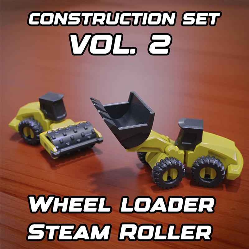 Construction set Vol 2 : Wheel loader / Steam Roller