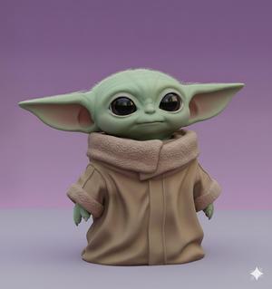 Grogu (Baby Yoda) Chibi - Collectible 3D Figure