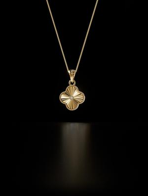 4 leaf clover Pendant-FREE 3dmodel jewelry for printing