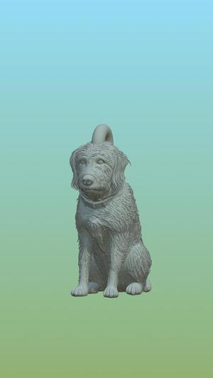 mongrel dog LLavero y figura
