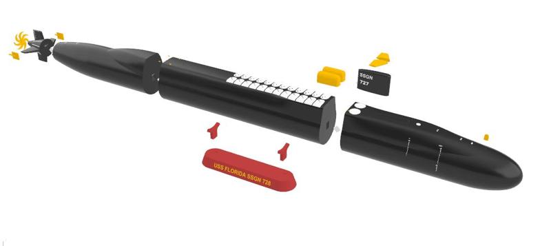 SUBMARINE USS FLORIDA SSGN 728 - 1/350 High Quality