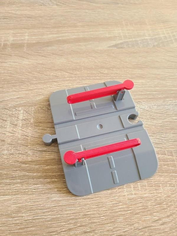 Ikea wooden train crossing barrier