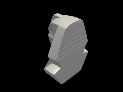 Faceted Pharaoh Bust - Geometric Egyptian King Art