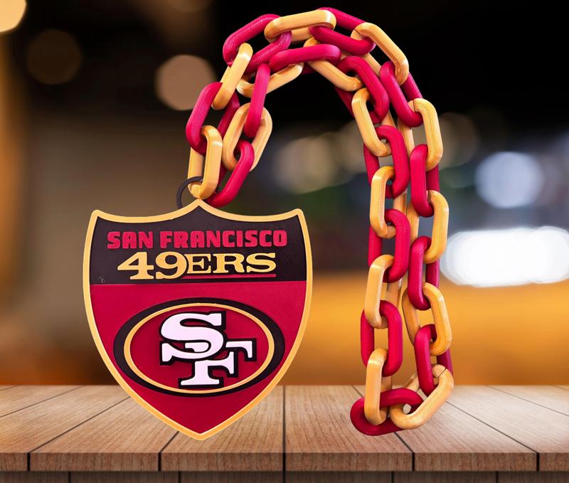 SAN FRANCISCO 49S SHIELD CHAIN. NFL