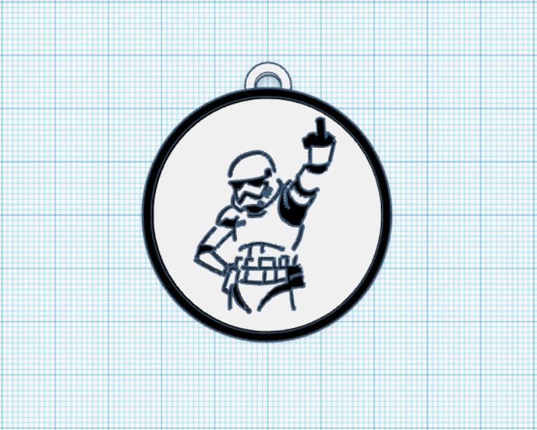 STAR WARS stormtrooper fuck you key chain