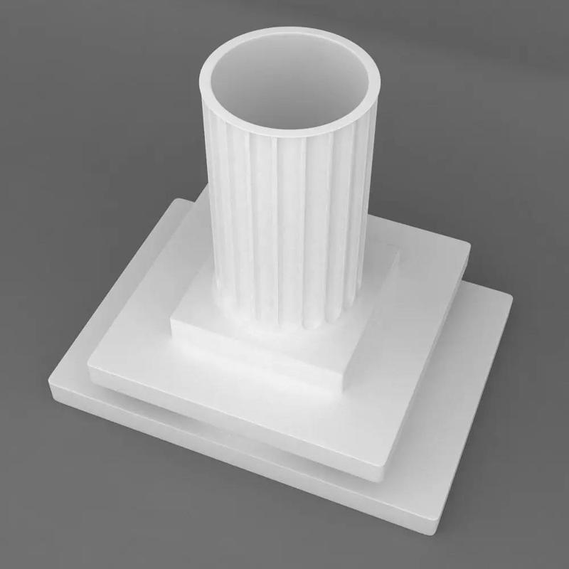 Printable rectangular pedestal base 3d model