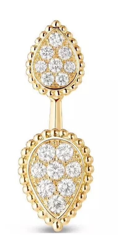 Boucheron 18kt yellow gold Serpent Boheme diamond single earring