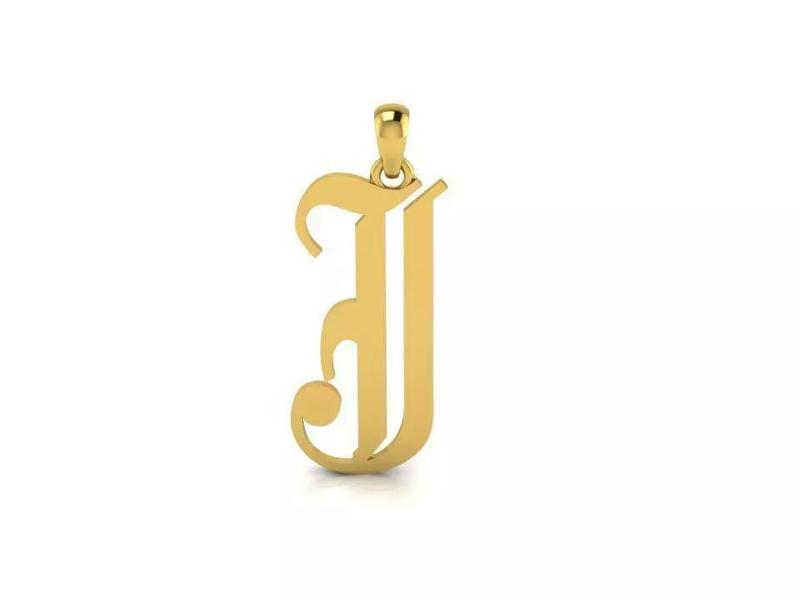 Olde English Pendant Letter J