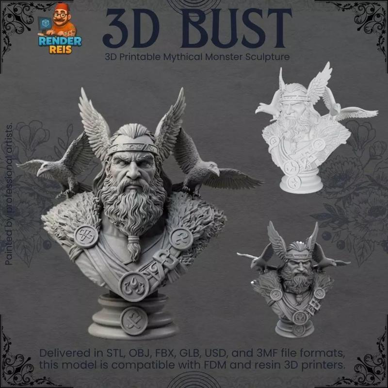 Lord of the Ravens Odin Bust