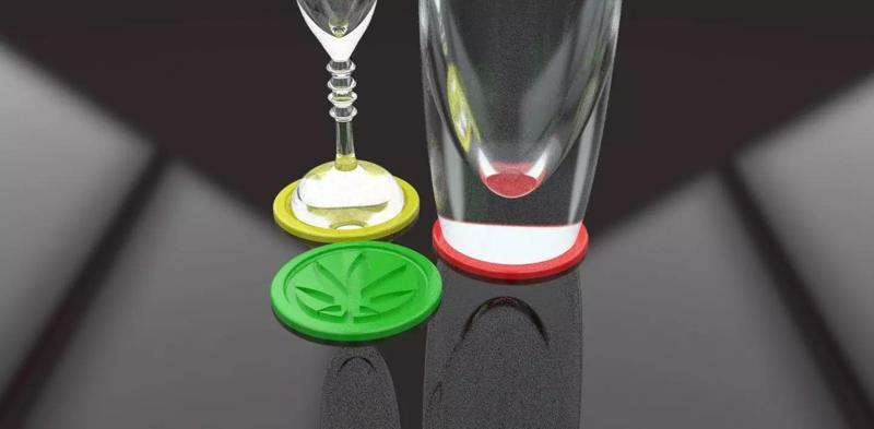 A cannabis themed coaster