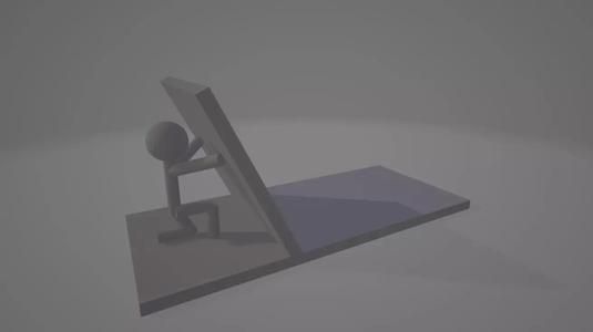 3D Design Brave Stickman bookshelf
