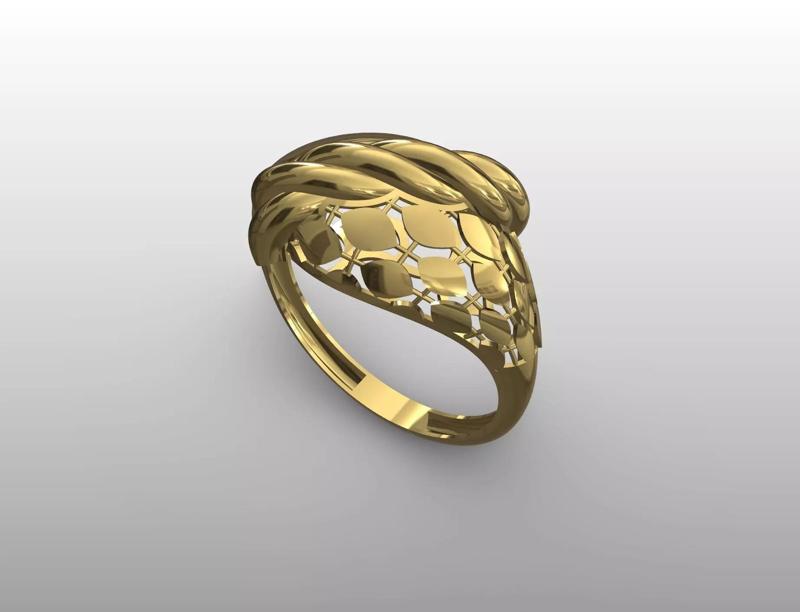 Woven Leaf Ring