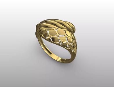 Woven Leaf Ring