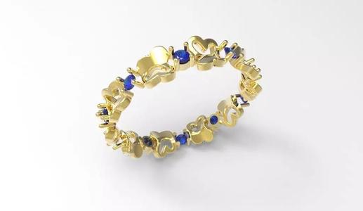 Anillo Mariposas con piedras