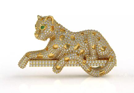 Fully Iced Out Diamond Penther Pendant