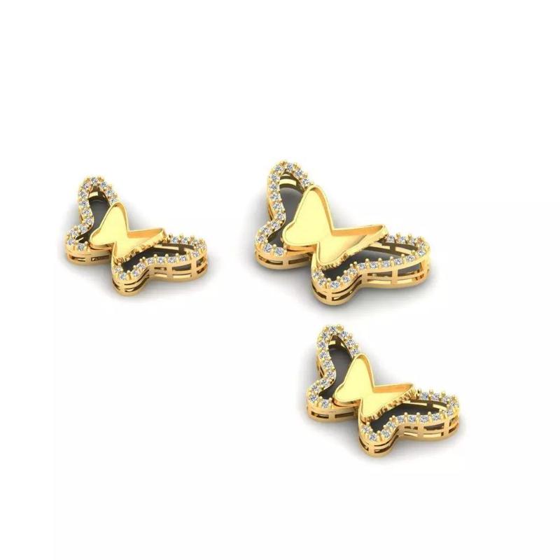 Butterfly Earing Necklace Stl file