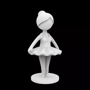 Cartoon Ballerina Figurine 3D Printable Model