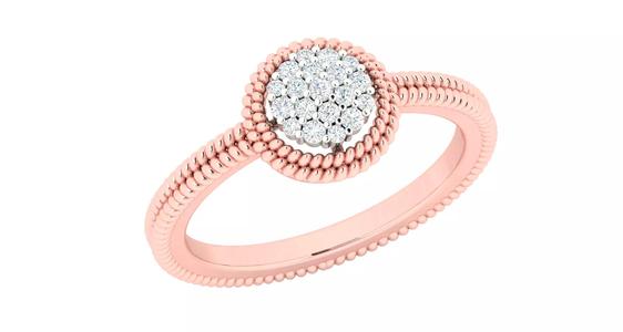 Solitaire Engagement Wedding Ring Cluster Ring