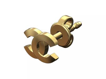 CC brand stud earring