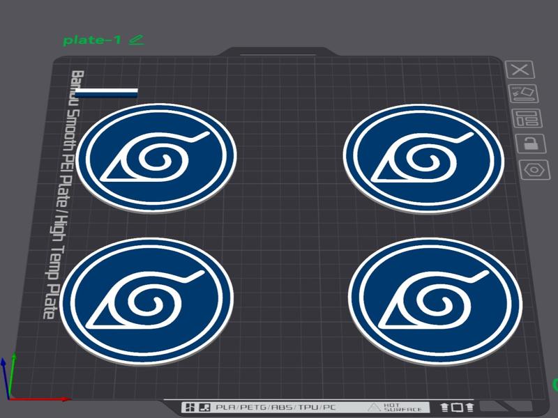 Naruto Konohagakure no Sato Symbol Coasters