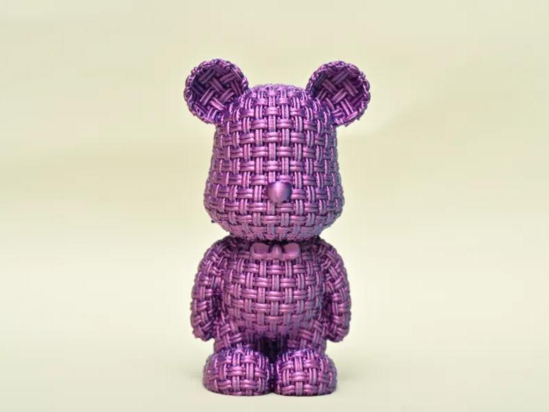 Rattan-Woven Aggressive Bear