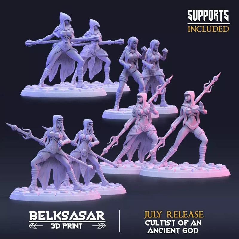 Ancient god Zealots Nude and Clothed - Set x 8