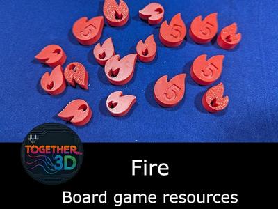 Fire - board game resource token