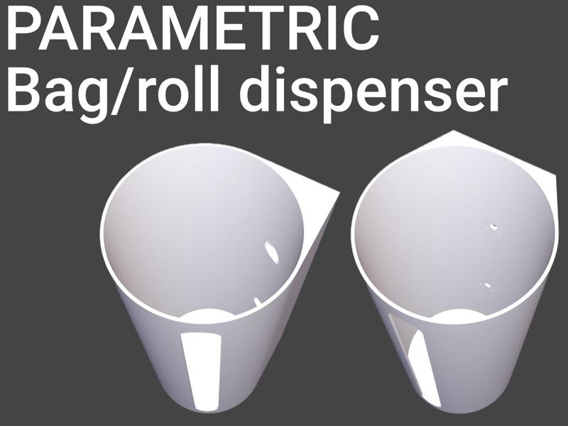 Trash bag roll dispenser