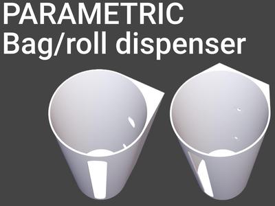 Trash bag roll dispenser